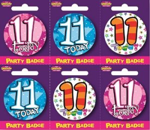 Age 11 Small Badge 55mm