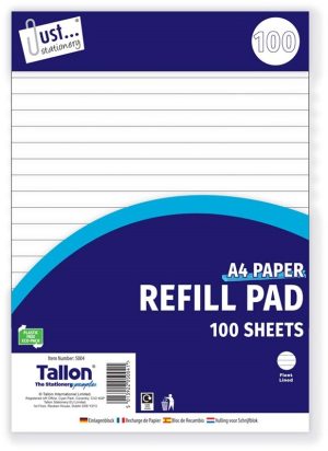 A4 Pads Lined 100 Sheets