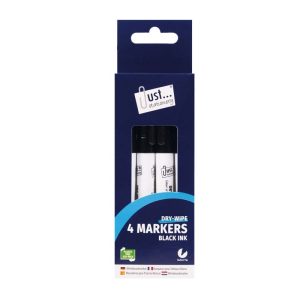 Dry-Wipe Black Markers