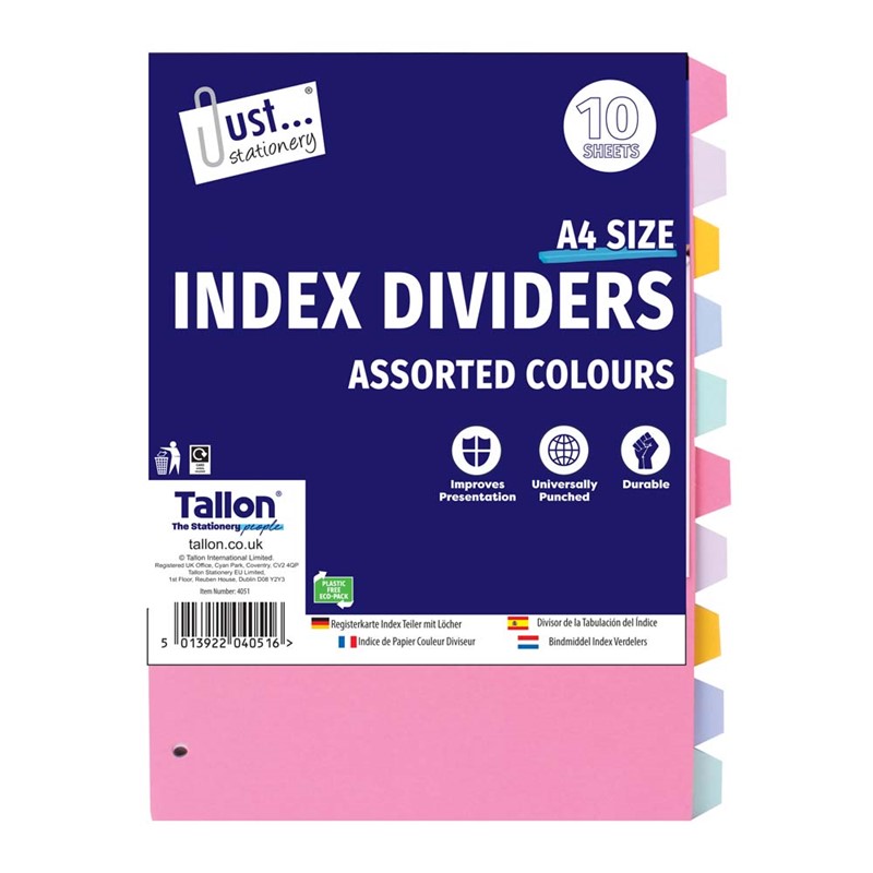 Index Dividers A4