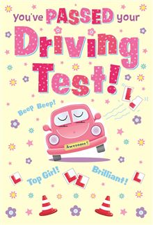 Driving Test Congrats Female Greeting Cards