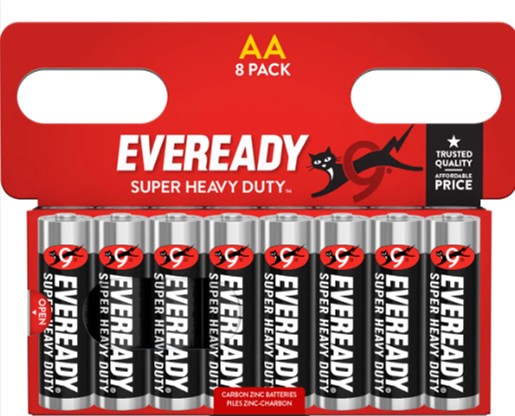 AA Eveready Batteries 8 Pack
