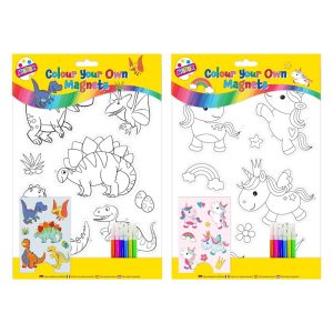 Colour Your Own  Magnets with 6 crayons pens
