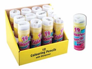 Colouring Pencils Small 12 Pack & Sharpener