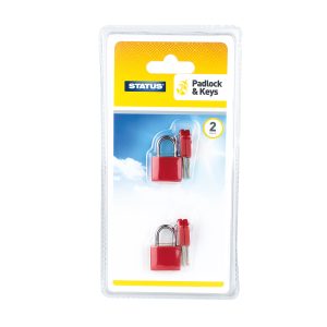 Travel Padlock - with Key 2 pack