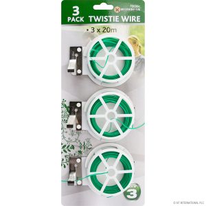 3pc Garden Twisty Wire - 3 x 20m