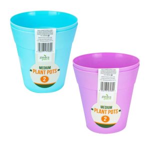 Medium Plant Pots 2 Pack H13cm x W13cm