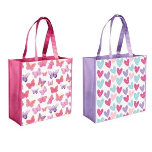 Hearts & Butterflies Large Shopping Bag