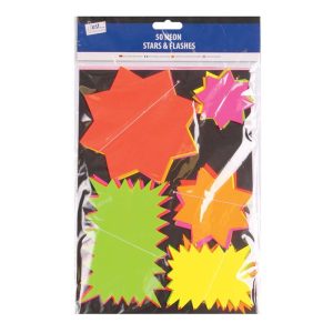 Fluorescent Stars 50 Pack