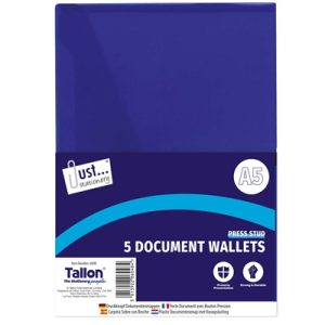 A5 Document Wallets Plastic