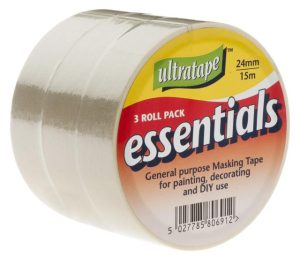 24mm x 15m (1") Masking Tape 3 Pack