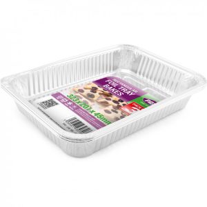 Foil Tray Bake 323x201x33mm 3 Pack