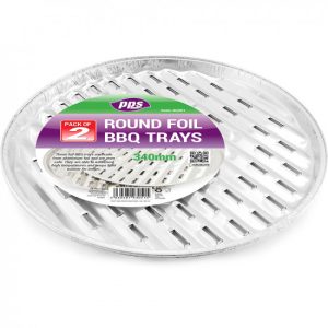 BBQ Tray Round 34cm 2 Pack